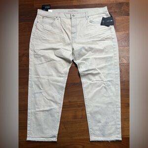 Joe’s Jeans The Diego Tapered and Cropped Light Wash Distressed Jeans